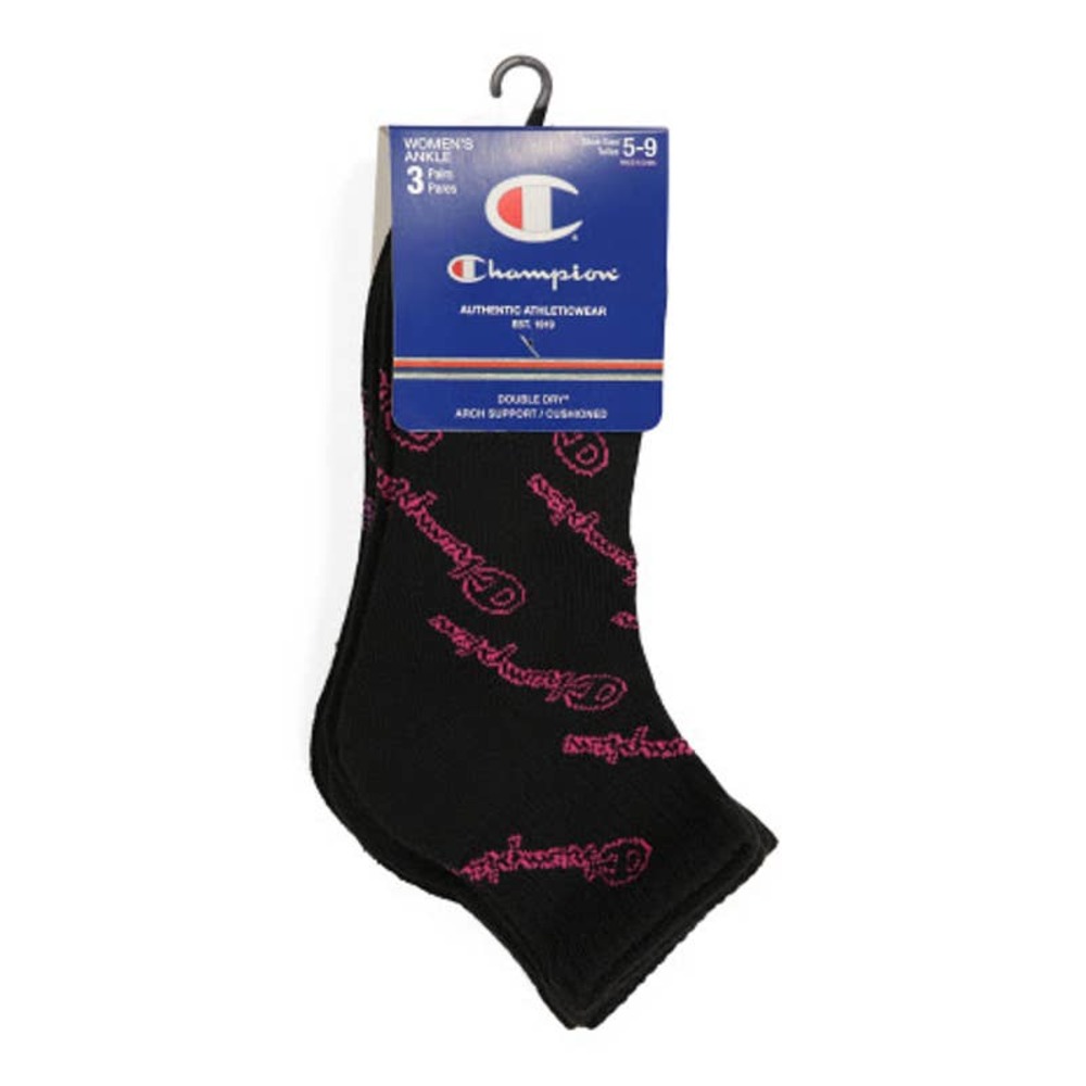 CHAMPION Women's 3pk Ankle Socks NWT